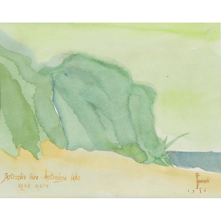 Andrzej Lipniewski | Jastrzębia Góra-destrukcja lądu, aqua mare, 1986