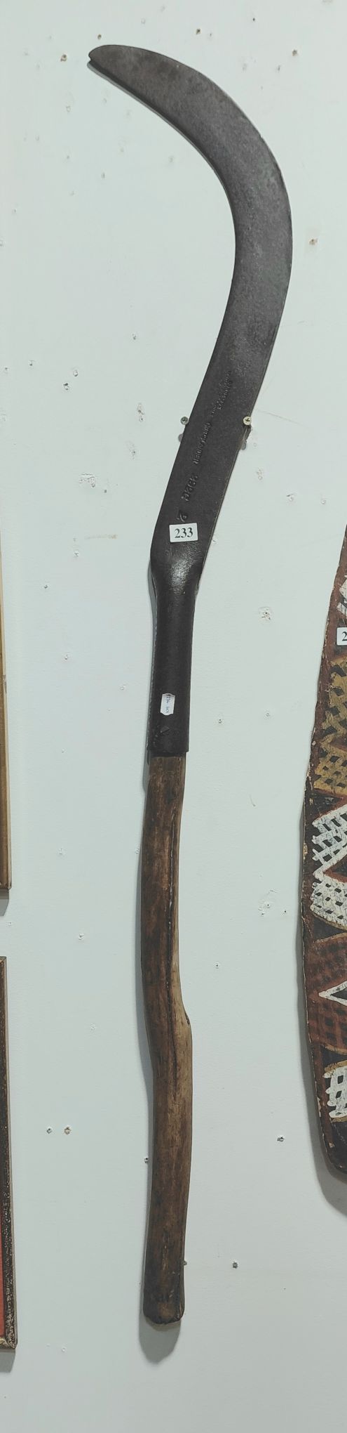 233 · ANTIQUE SCYTHE FARMING TOOL