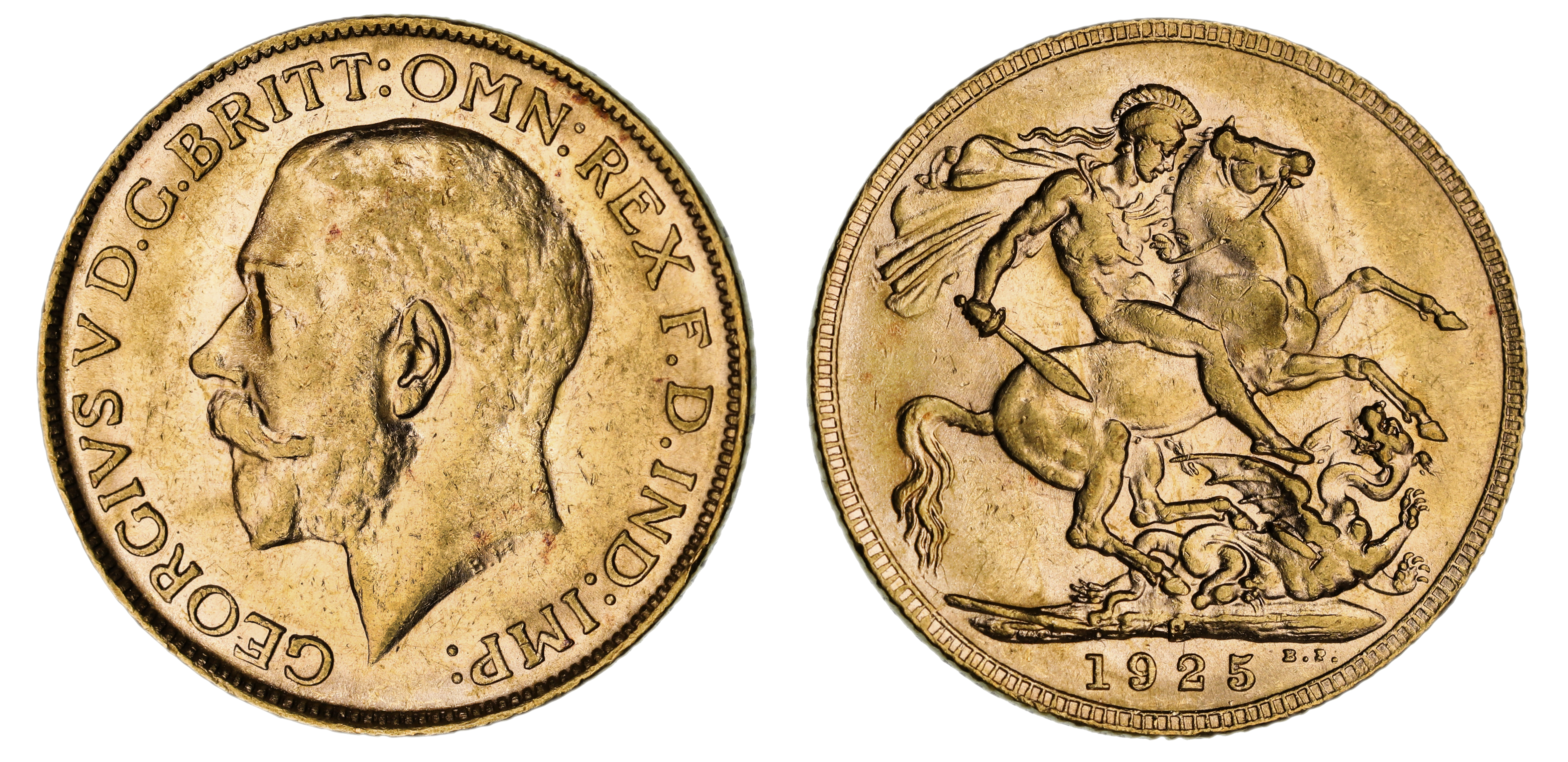 George V, St. George Reverse - Perth Mint, Sovereign, 1925, EF