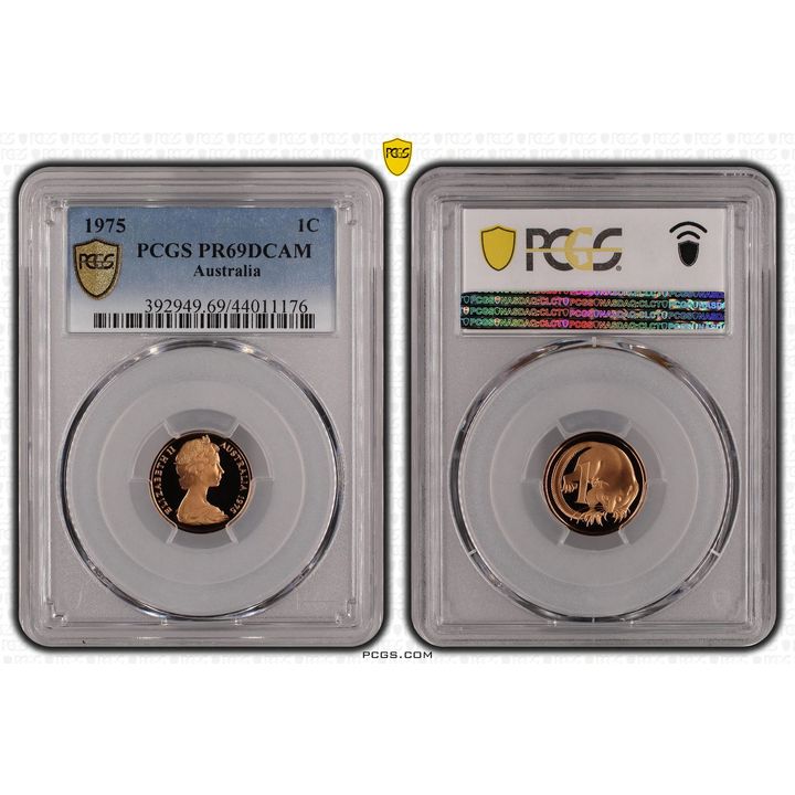 1975 Australian One Cent, 1c Proof PCGS - PR69DCAM -176