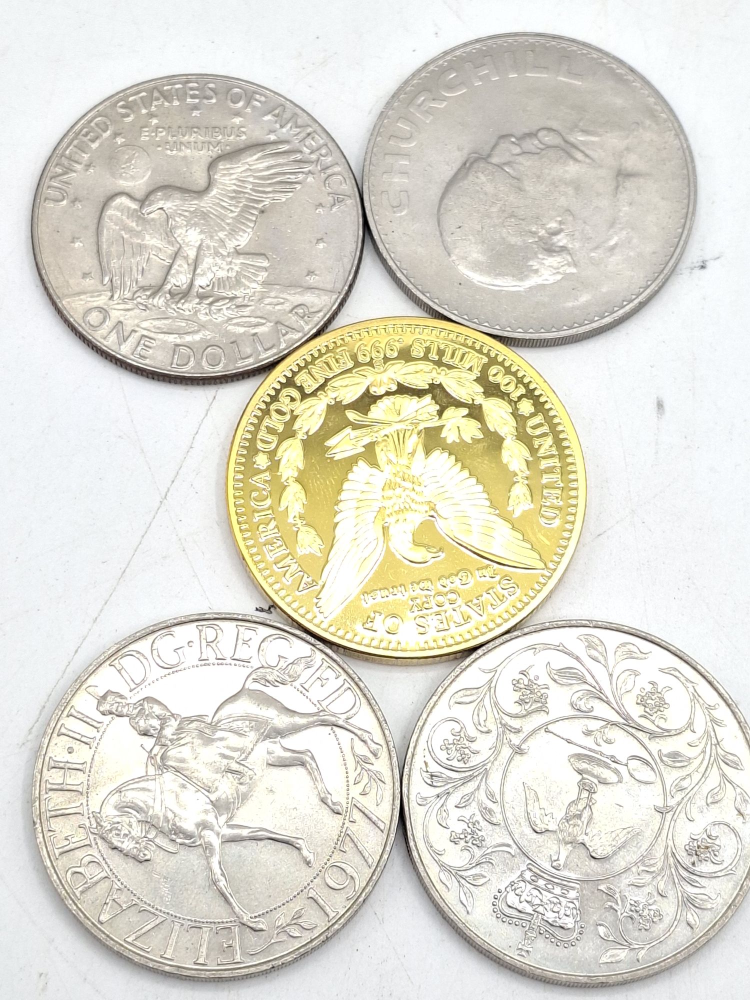COLLECTION OF CROWN COINS ETC