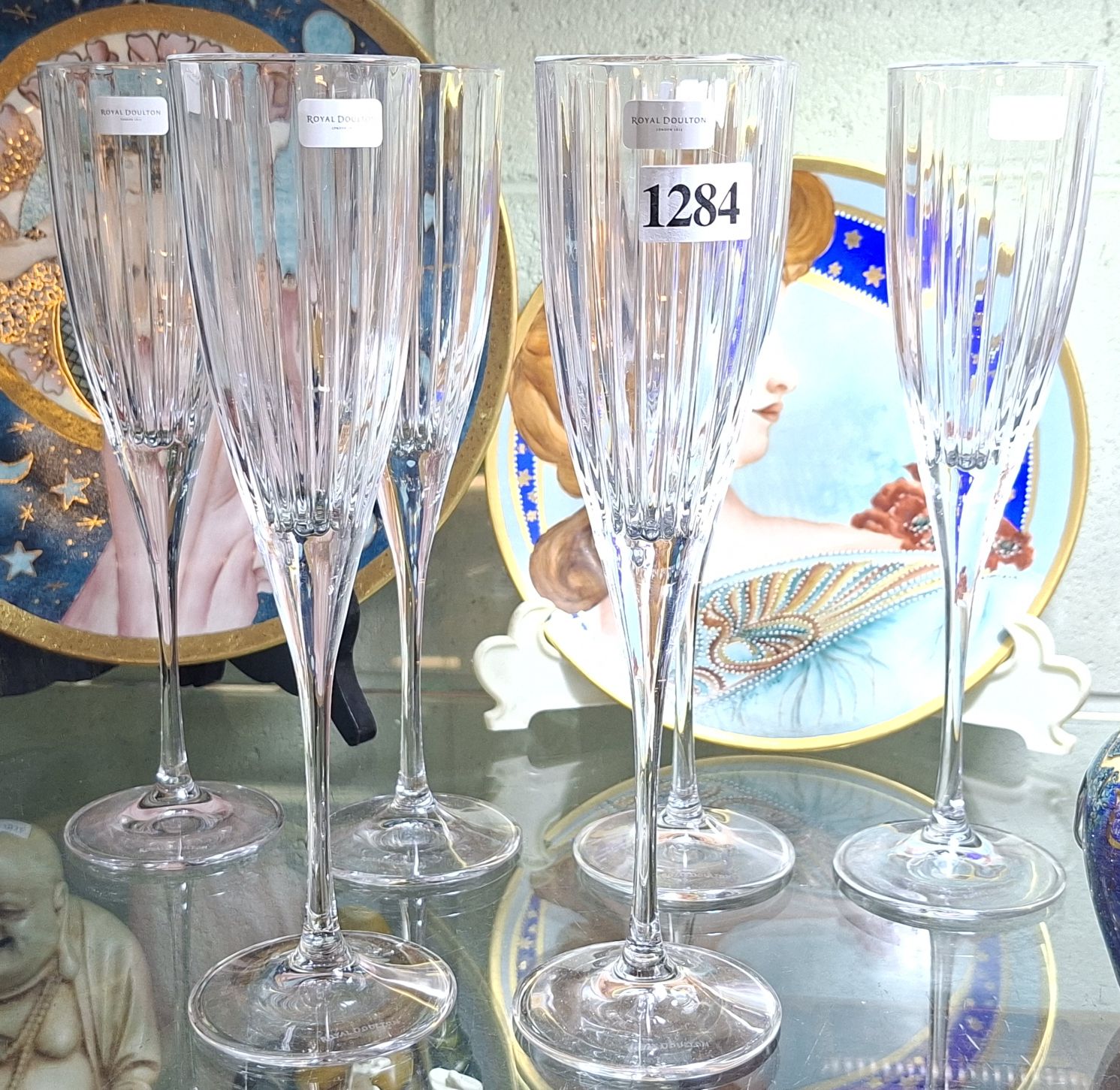 1284 · ROYAL DOULTON CHAMPAGNE FLUTES