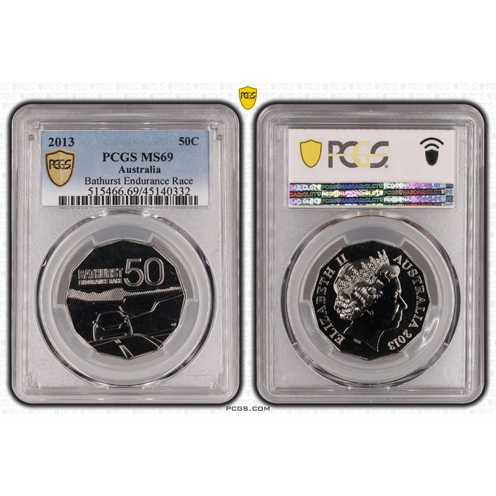 2013 Australia Fifty Cent, 50c Bathurst Endurance Race PCGS - MS69 POP 6/0 -332