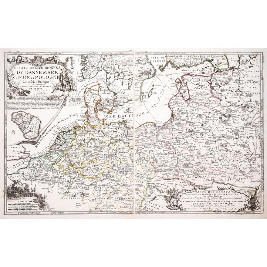 Nicolas de Fer | Estates des Couronnes de Dannemark, Suede et Pologne