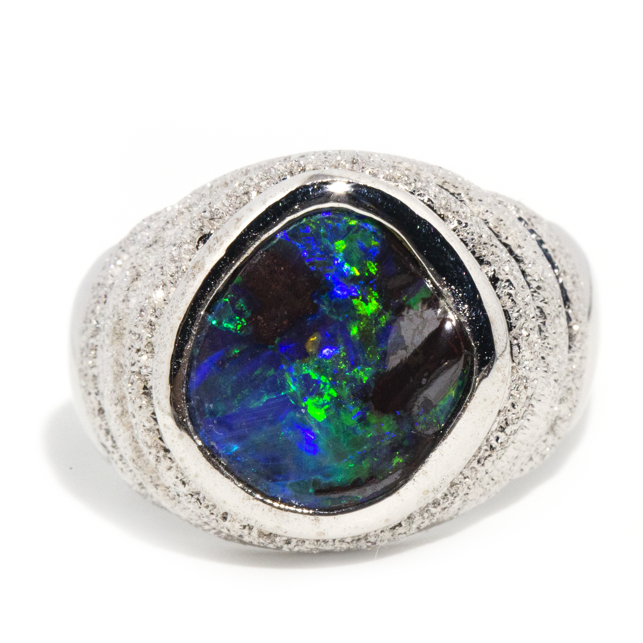 Australian Boulder Opal Ring,