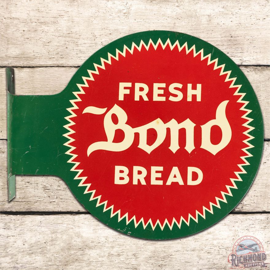 Fresh Bond Bread DS Tin Flange Sign