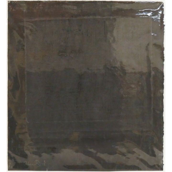 Drake Deknatel ''Untitled'' (Black Colorfield) 1976 Mixed Media