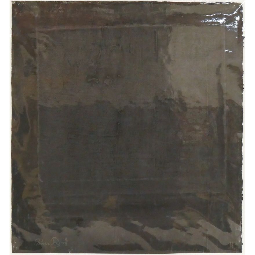 Drake Deknatel ''Untitled'' (Black Colorfield) 1976 Mixed Media