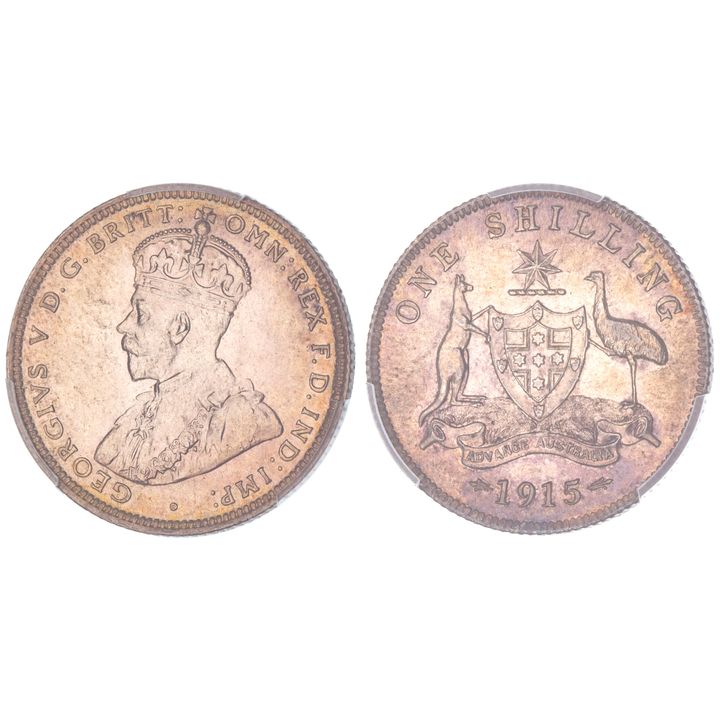George V, Shilling, 1915, PCGS MS 63