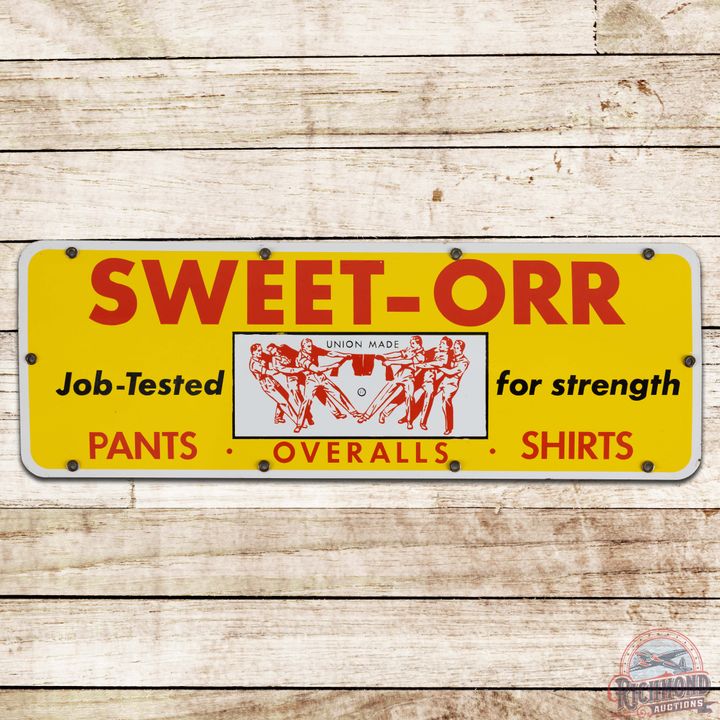 Sweet Orr Pants Overalls Shirts SS Porcelain Sign w/ Logo