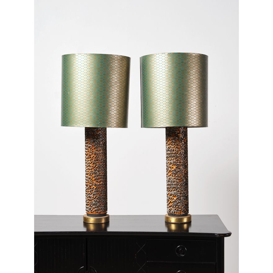 A unique pair of table lamps