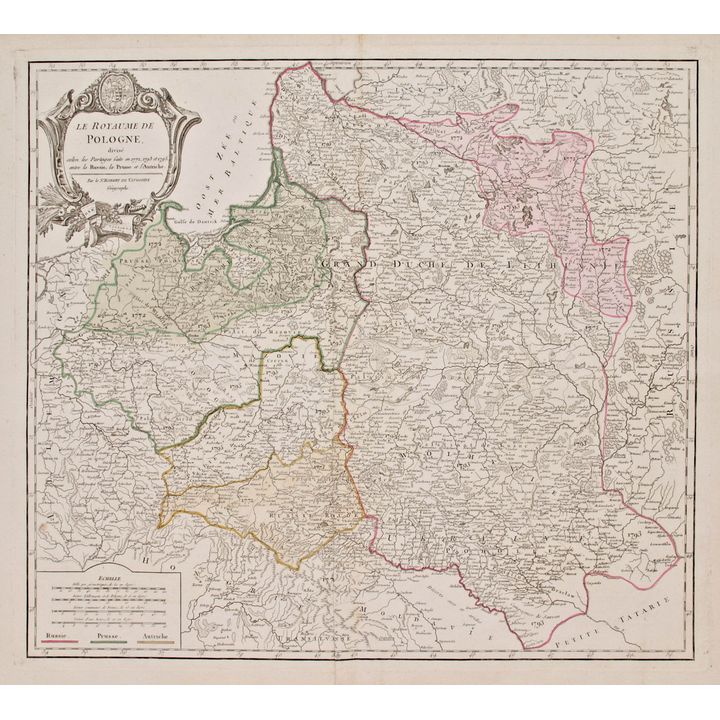 Gilles i Didier Robert de Vaugondy | Le Royaume de Pologne, divisé selon les Partages…