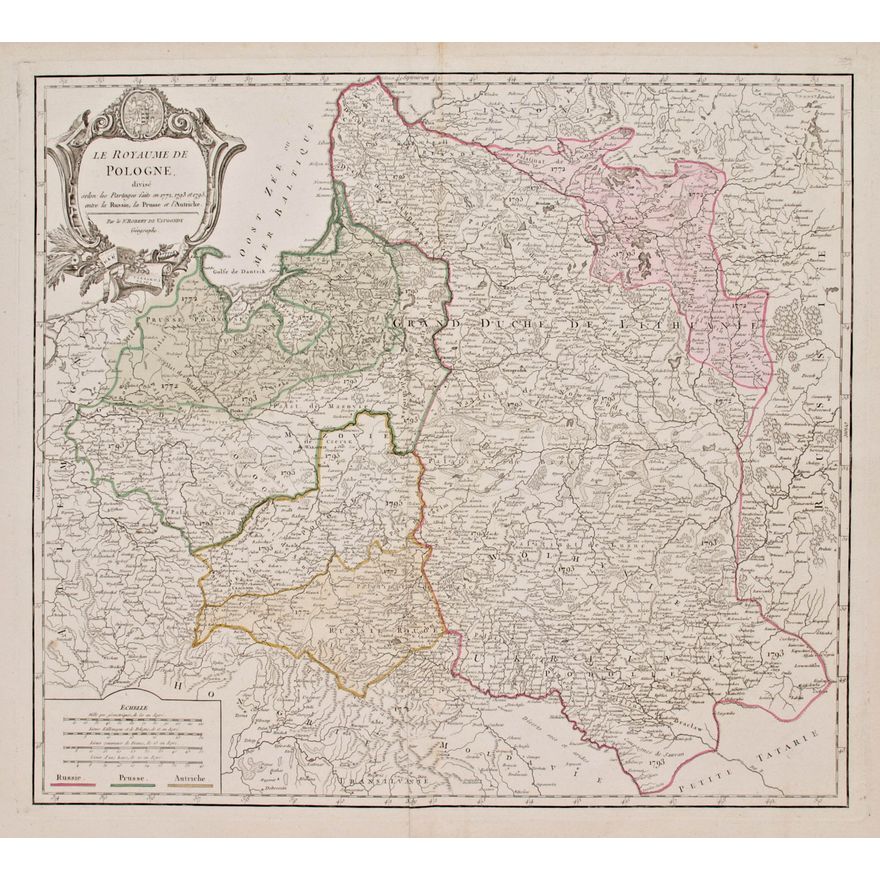 Gilles i Didier Robert de Vaugondy | Le Royaume de Pologne, divisé selon les Partages…