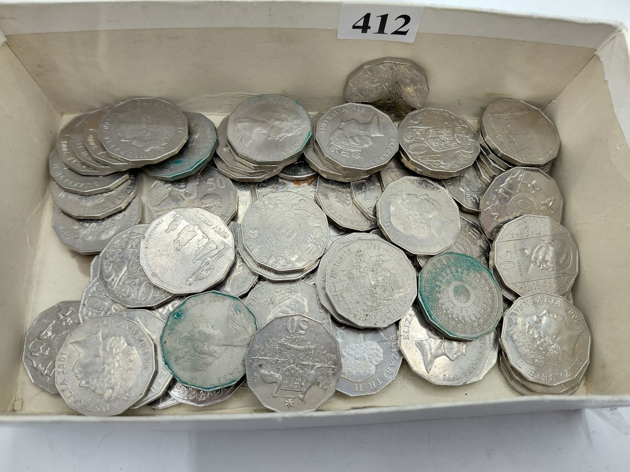 412 · 72 AUSTRALIAN 50 CENT COINS