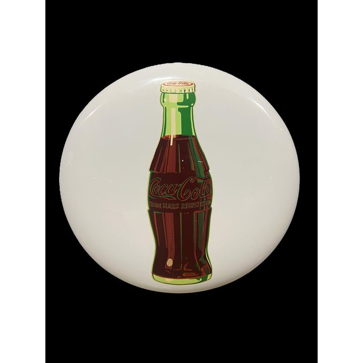 36" White Coca Cola Coke Button