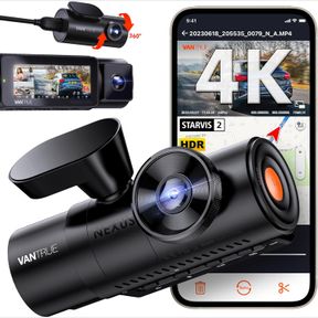 VANTRUE N4 PRO 3 CHANNEL 4K WIFI DASH CAM, STARVIS 2 IMX678 X PLATEPIX X HDR NIGHT VISION, 4K+1080P+1080P FRONT INSIDE AND REAR CA