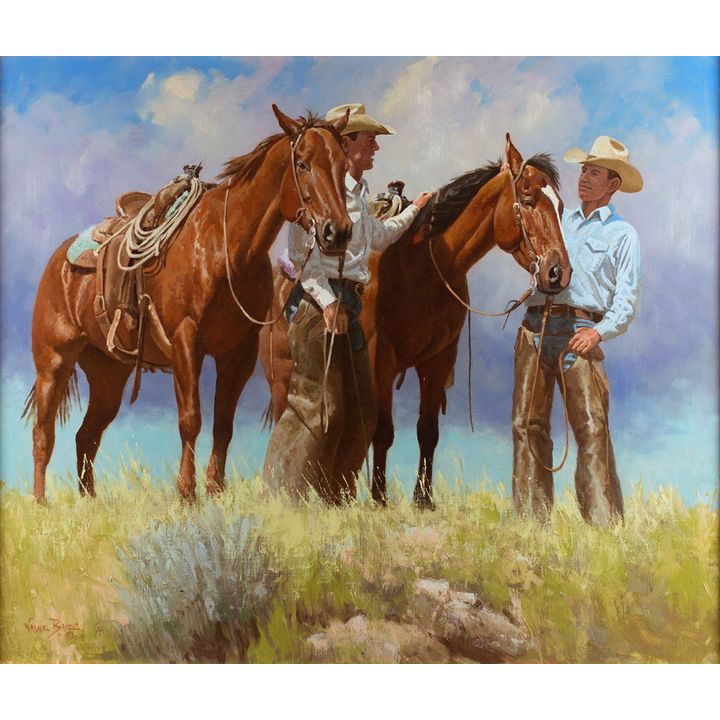 Wayne Baize (1943- ), Braggin' on Their Horses