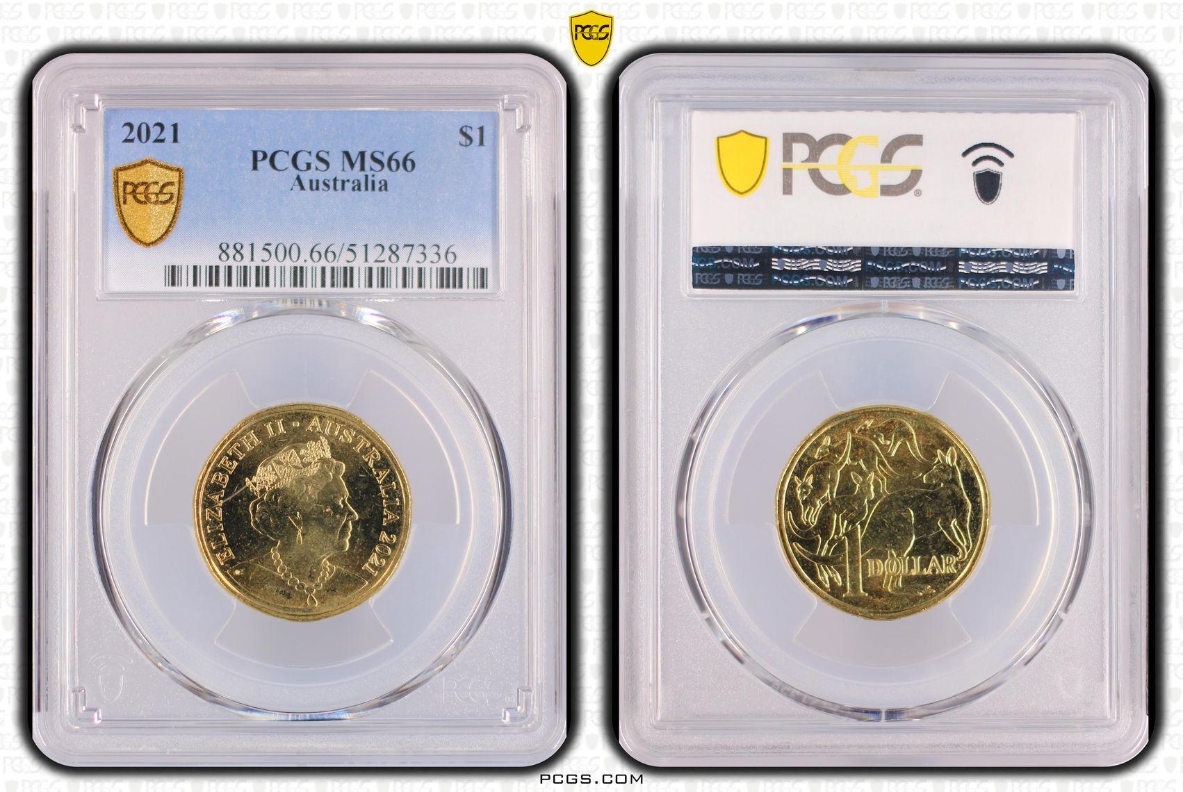 One Dollar, 2021, PCGS MS66