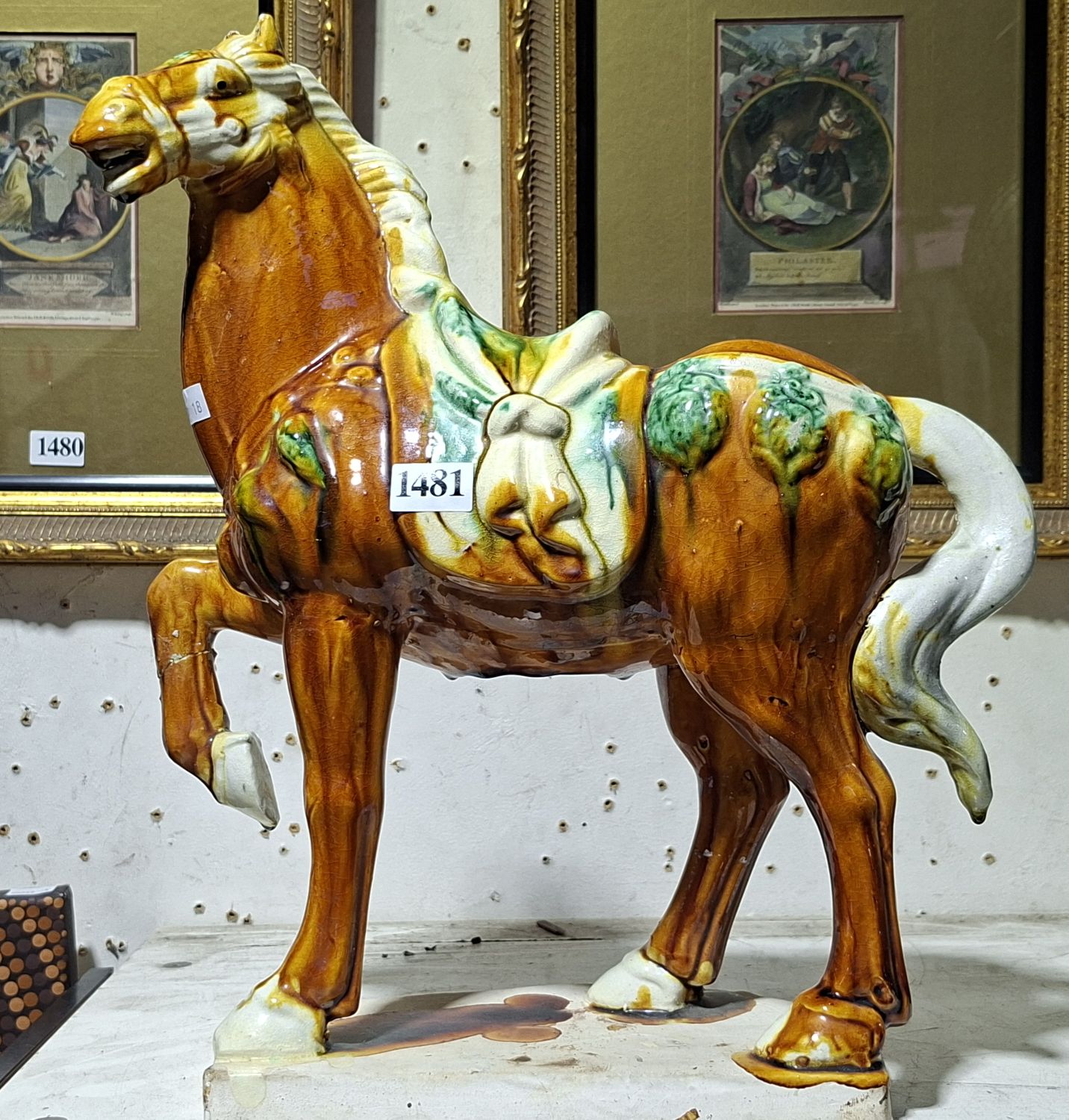 Tang Style Glazed Pottery Horse