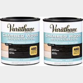32 FL OZ (PACK OF 2) VARATHANE 347105-2PK CHARRED WOOD ACCELERATOR, QUART, BLACK, 2 PACK