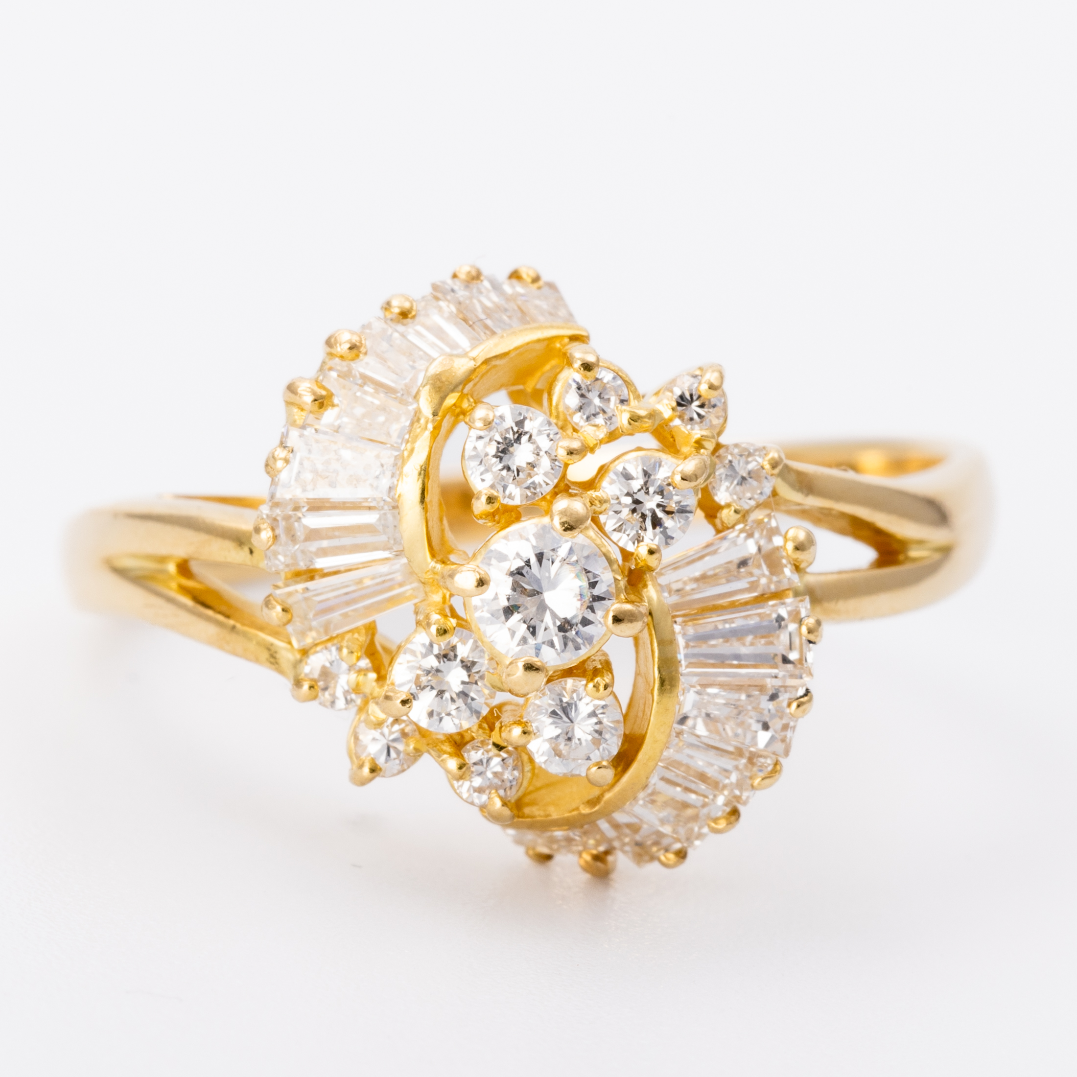 183 · 0.44 Carat Diamond Cluster Ring 18ct Gold