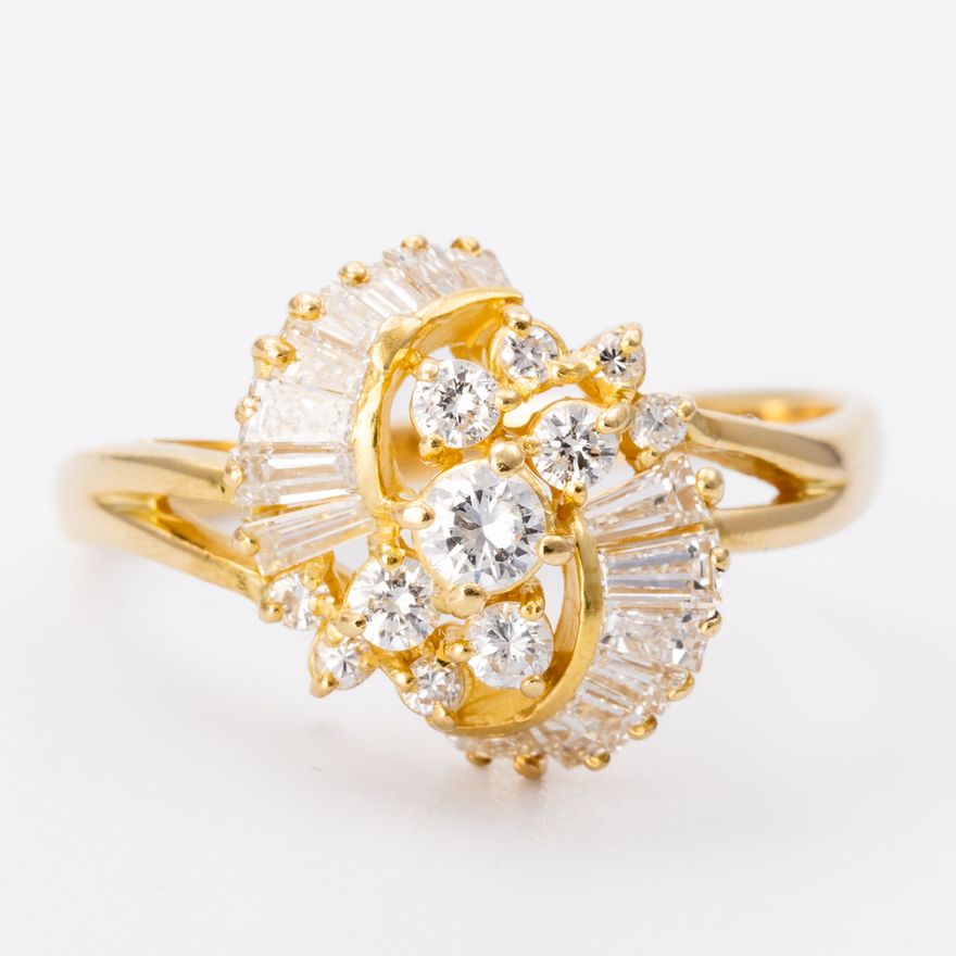 0.44 Carat Diamond Cluster Ring 18ct Gold