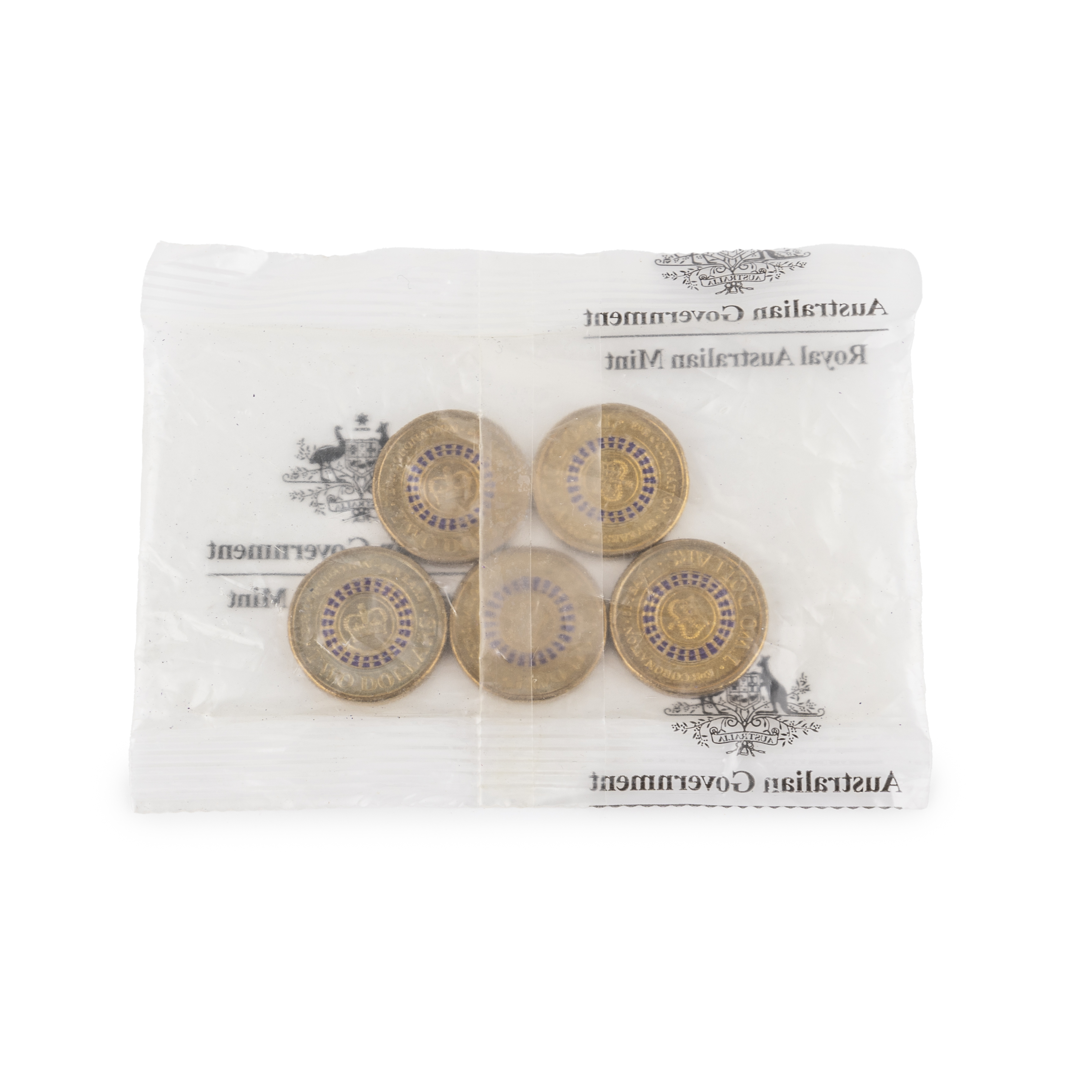 QEII Coronation RAM Bag, Two Dollars, 2013, UNC