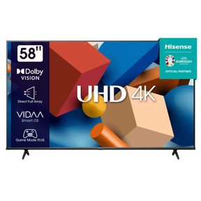 Hisense 58 A6K 4K UHD Smart TV with HDR Dolby Digital Airplay 2 Smart Home Ready |
