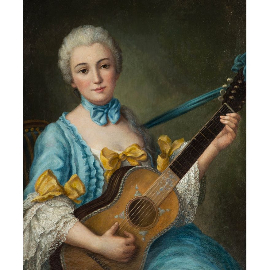 Antoine Pesne | Grająca na gitarze