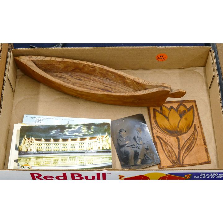 Box Antique Seattle Postcards etc.
