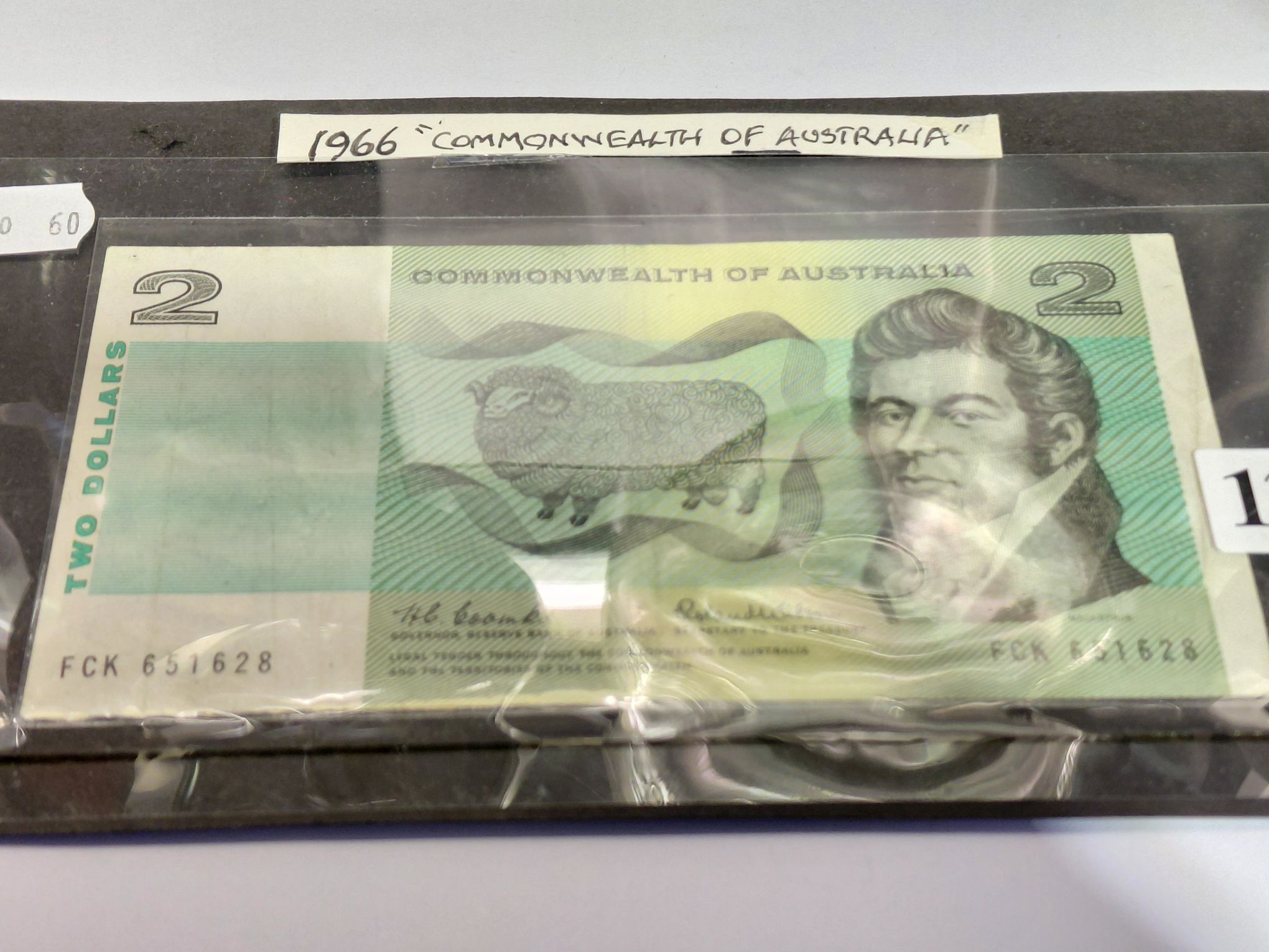 1966 Commonwealth $2 Note