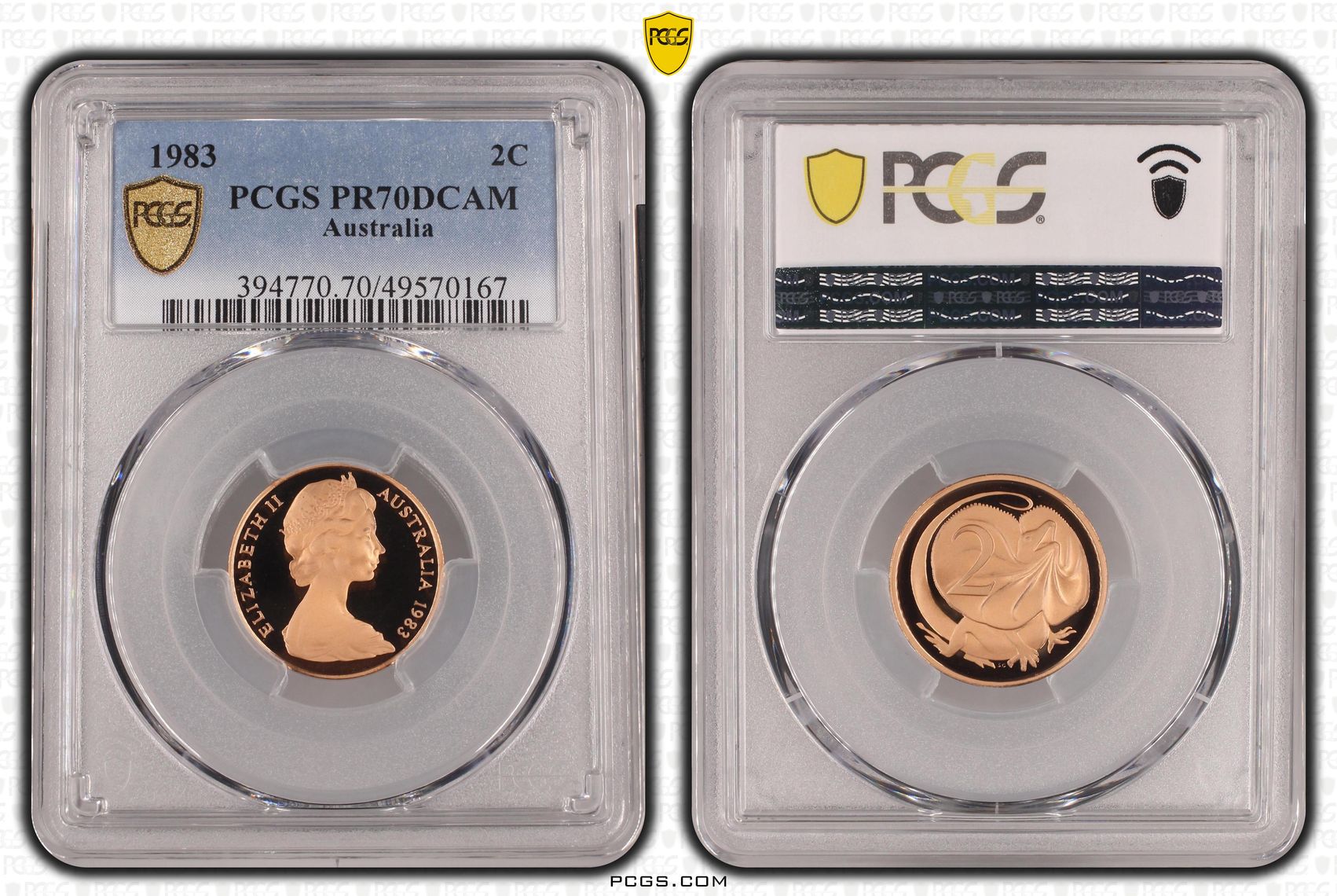 Elizabeth II, Two Cent, 1983, PCGS PR70DCAM