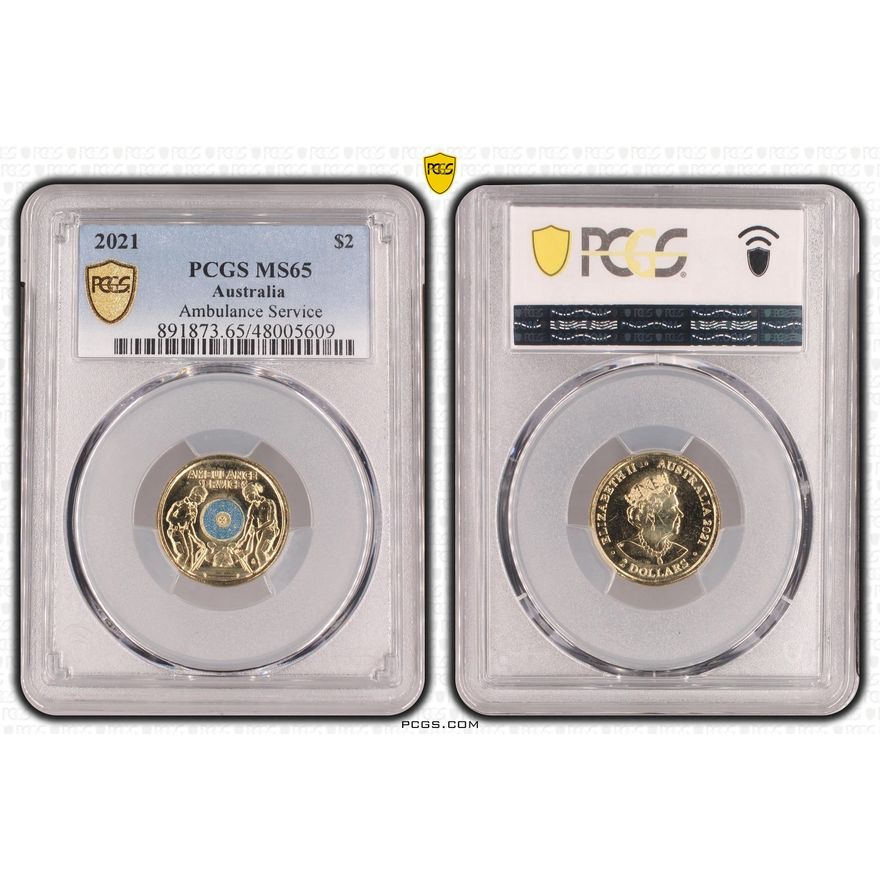Ambulance Service - Colorized, Two Dollar, 2021, PCGS MS65