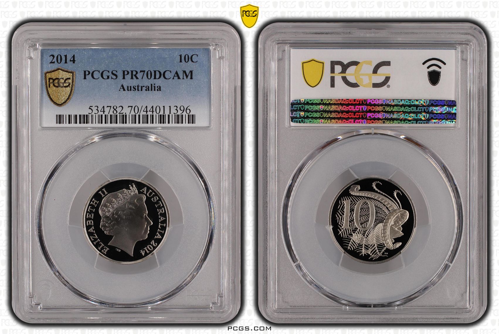 Ten Cent, 2014, Pcgs Pr70dcam