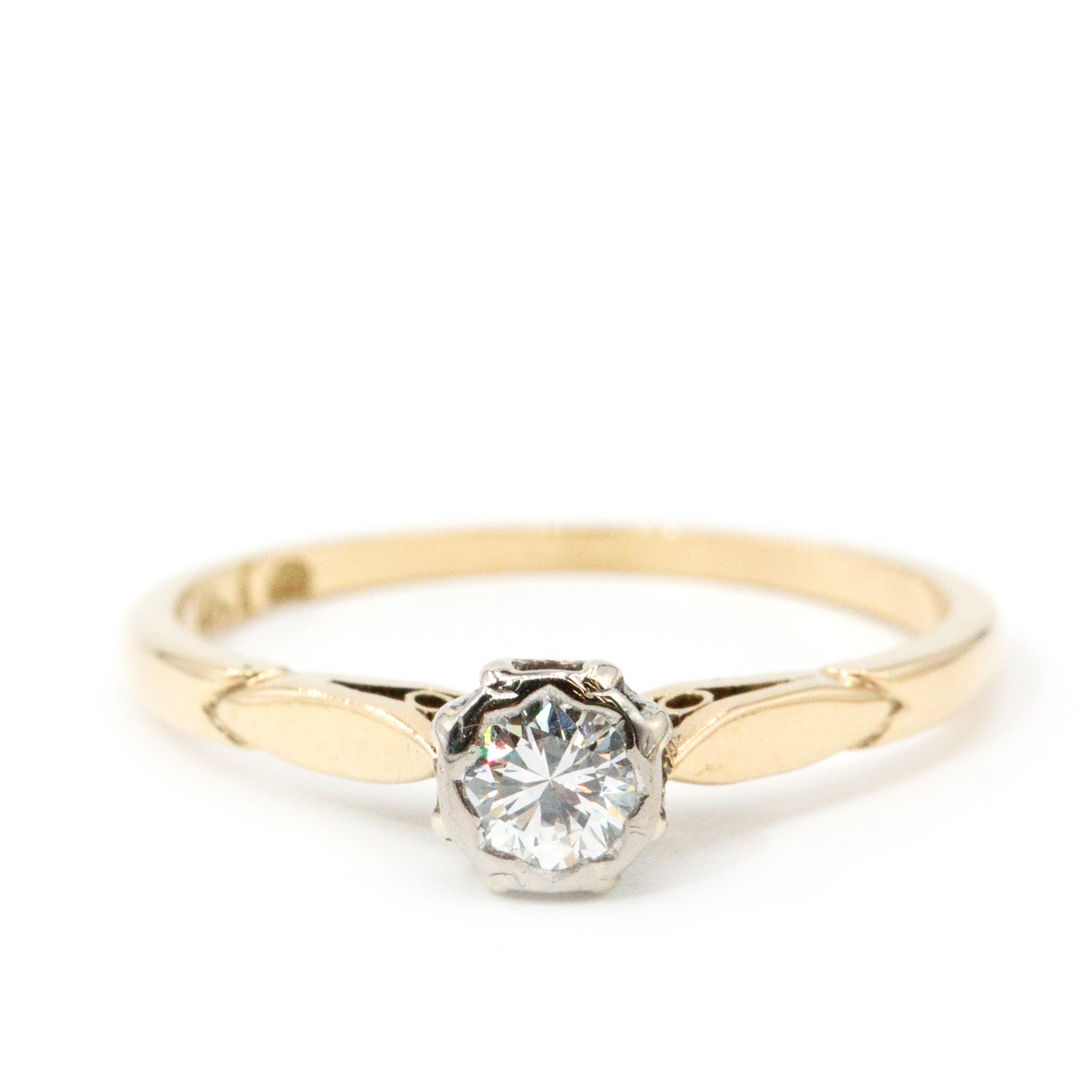 Diamond Solitaire 18ct Gold Ring