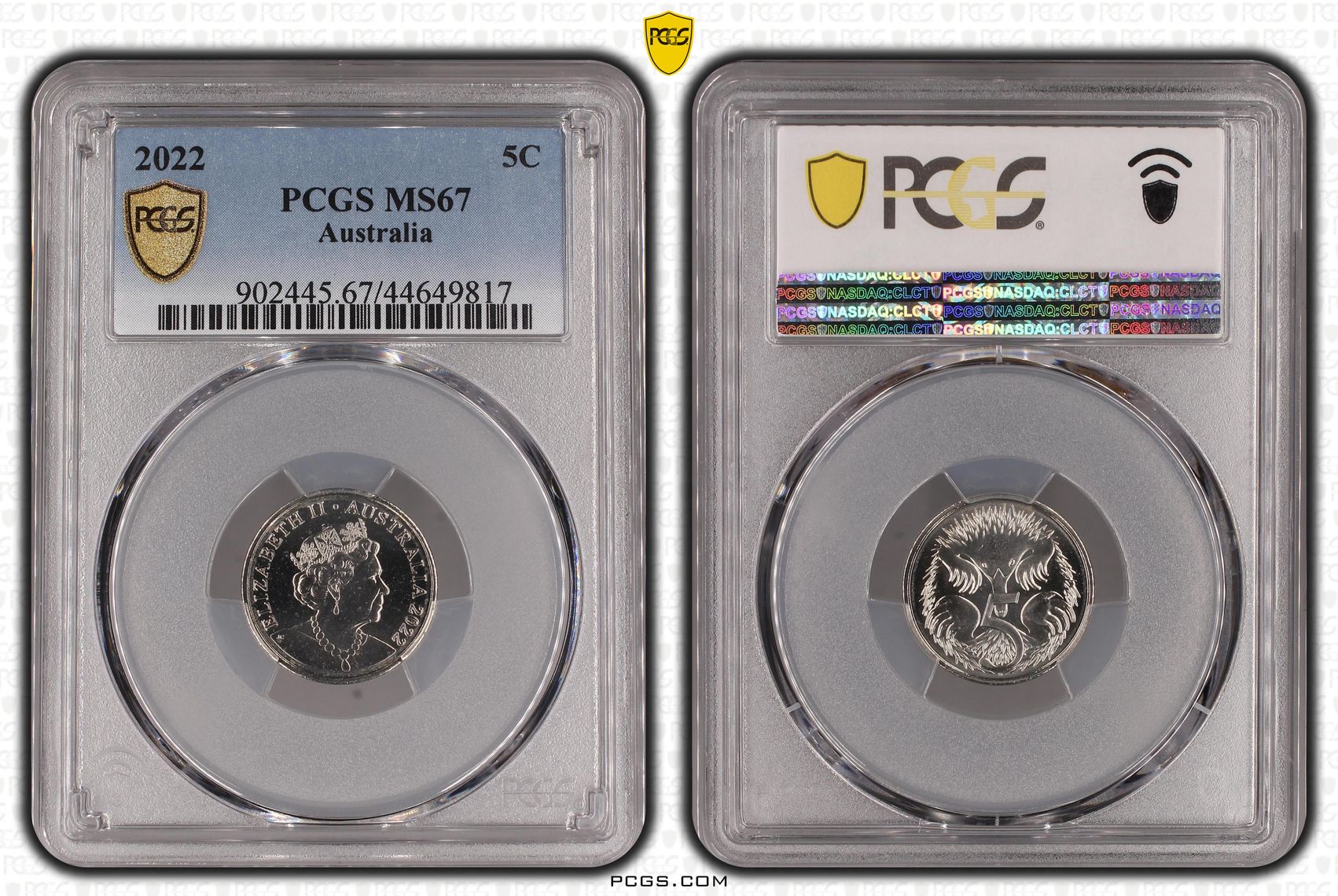 2022 Australia Five Cent, 5c PCGS - MS67 -817