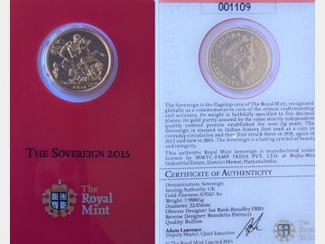 2015 India Mint Queen Elizabeth II Gold Sovereign
