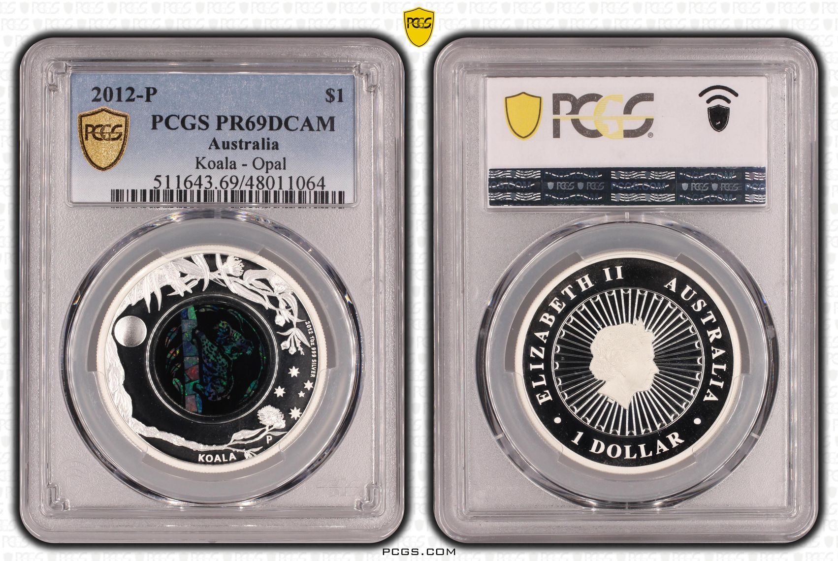 Koala - Opal, One Dollar, 2012-P, PCGS PR69DCAM