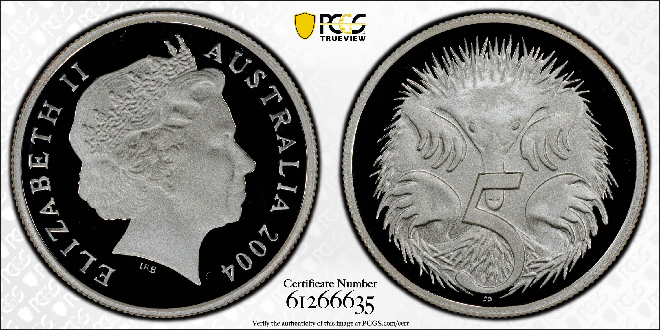 Silver, Five Cent, 2004, PCGS PR69DCAM