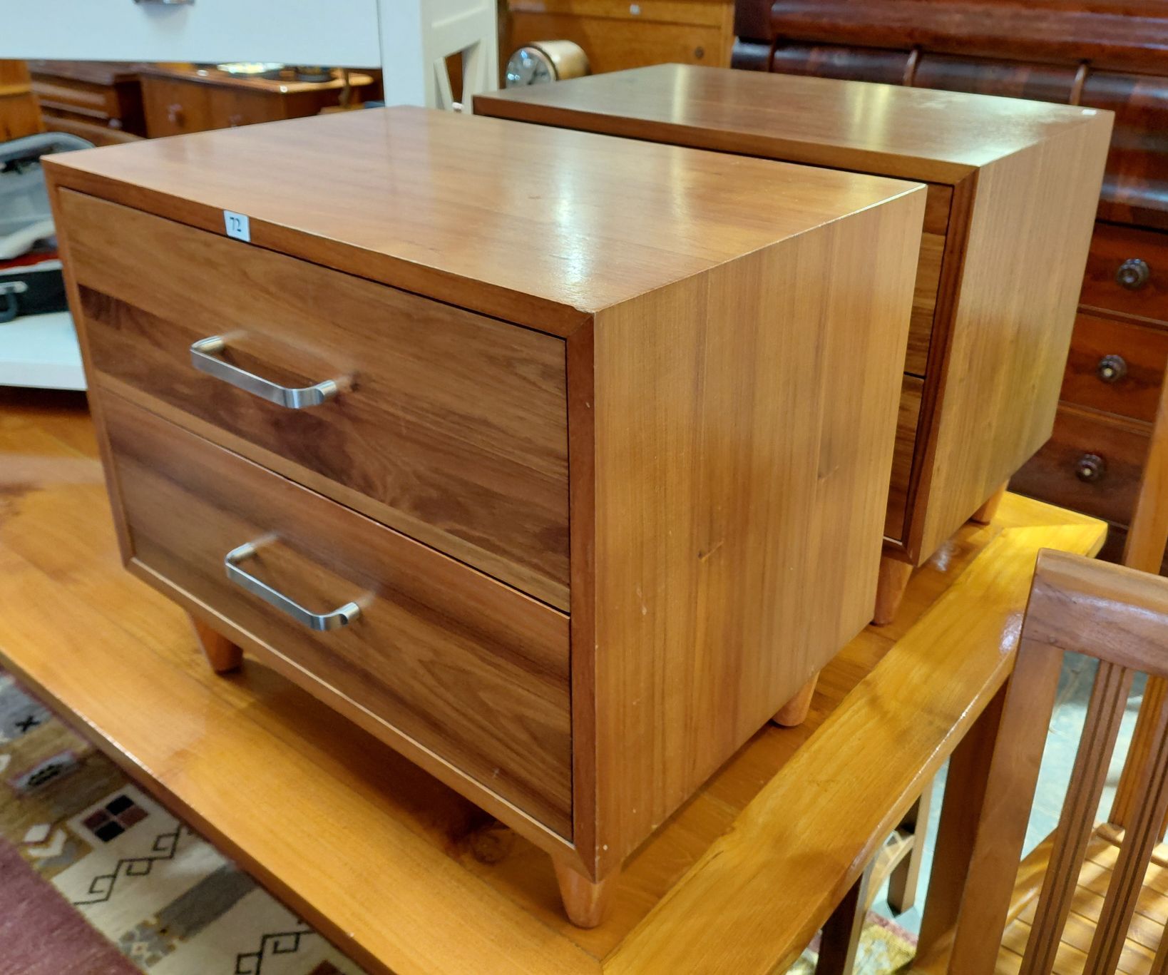 72 · PAIR OF BEDSIDE CHESTS