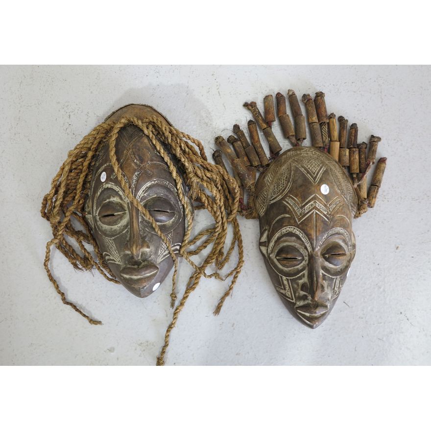 PAIR OF AFRICAN TRIBAL MASKS