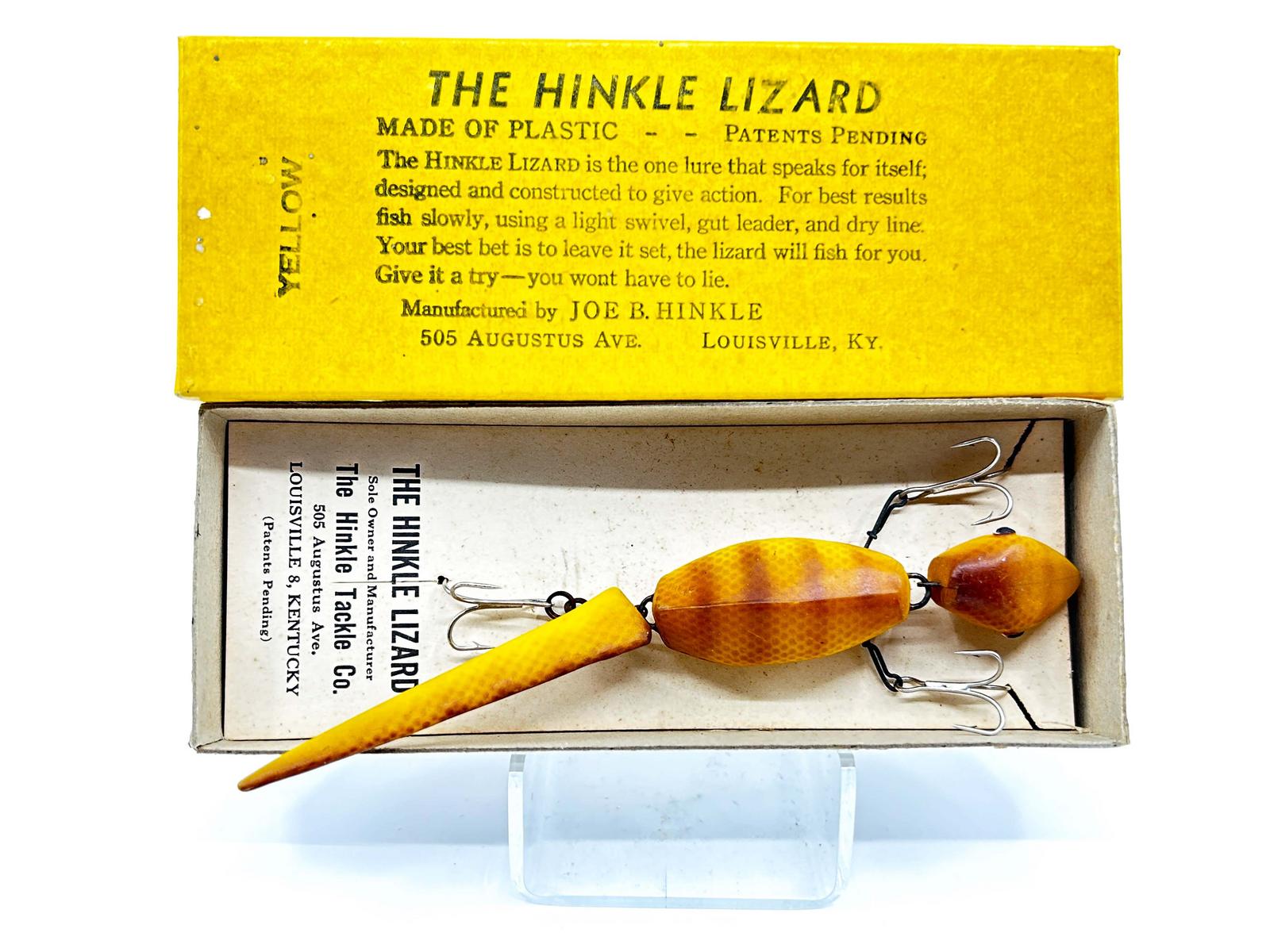 Hinkle Lizard Yellow Color w/ Box New Old Stock
