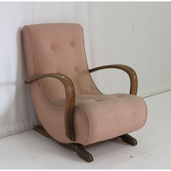 UPHOLSTERED BANANA ROCKER