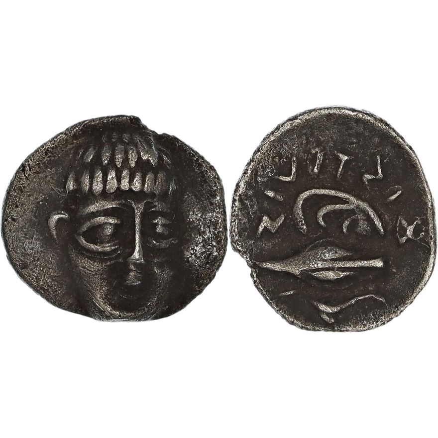 Campania, Phistelia, Silver Obol, 380-350 BC,  gVF