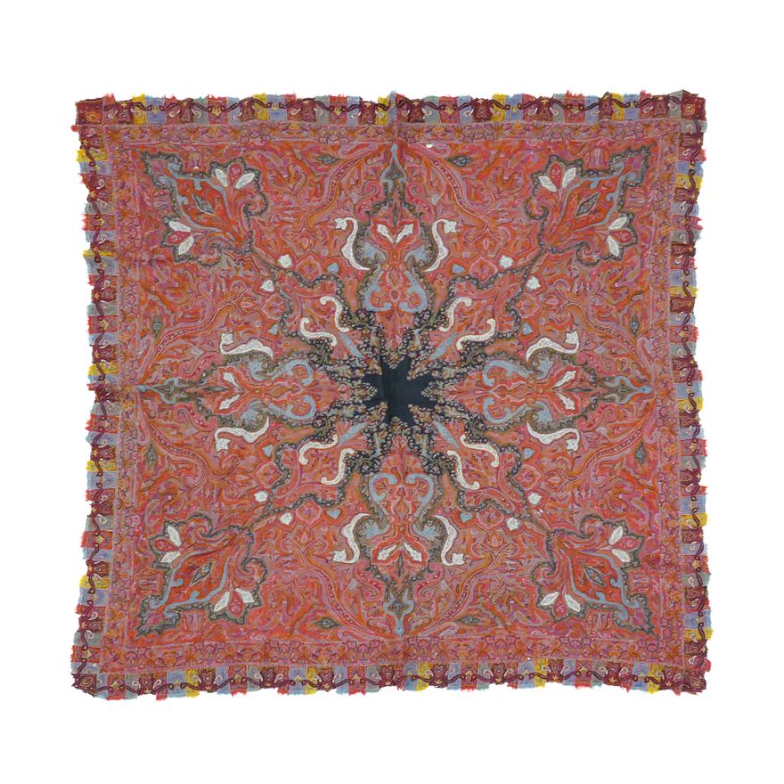 North Indian Hand-Made Kashmir Paisley Shawl