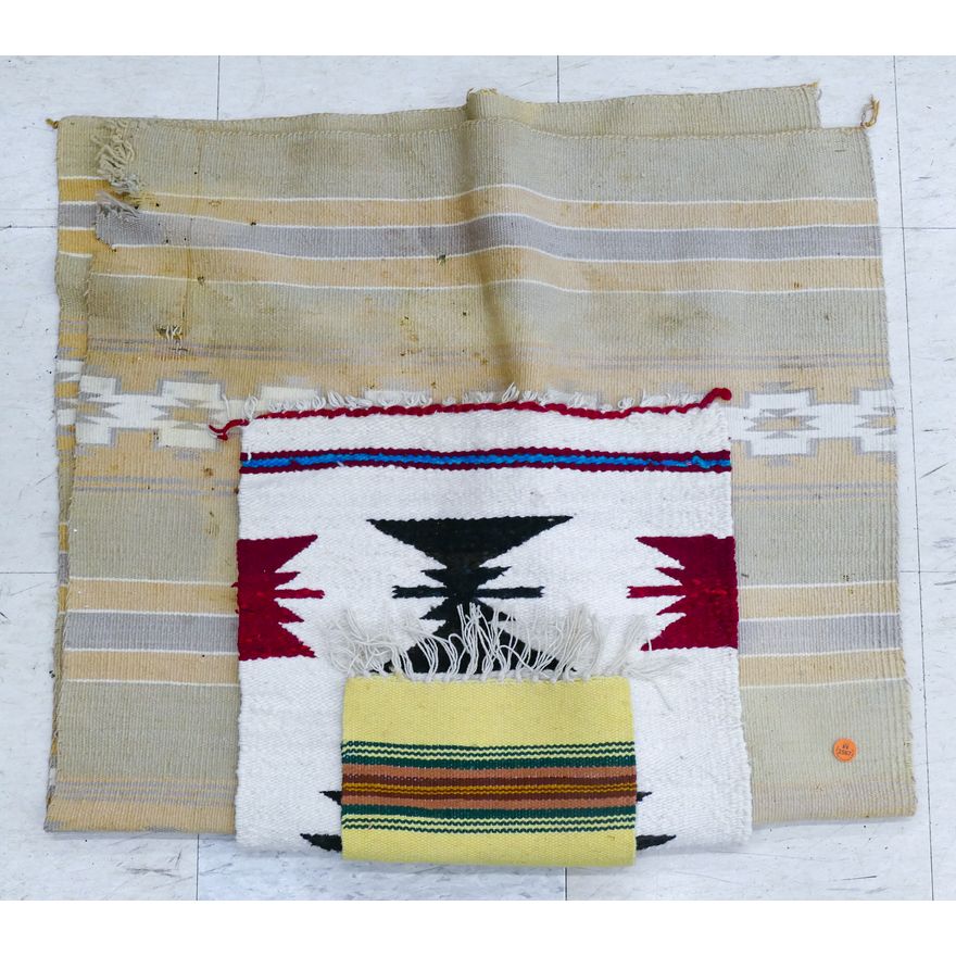 3pc Southwest Woven Mats 46''x28'' Largest as-is