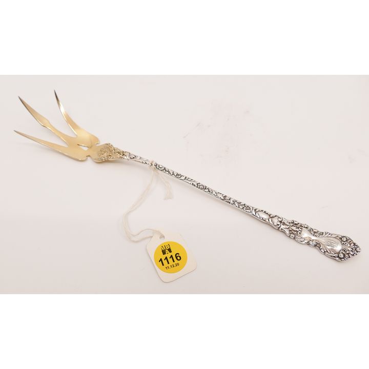 Gorham Imperial Chrysanthemum Large Lettuce Serving Fork- 35g
