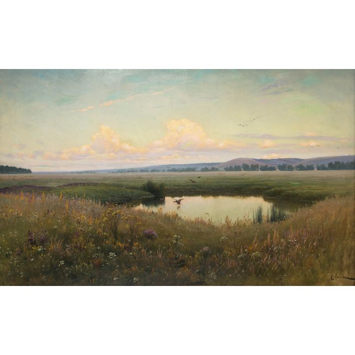Eugeniusz Wrzeszcz | Kaczki nad stawem