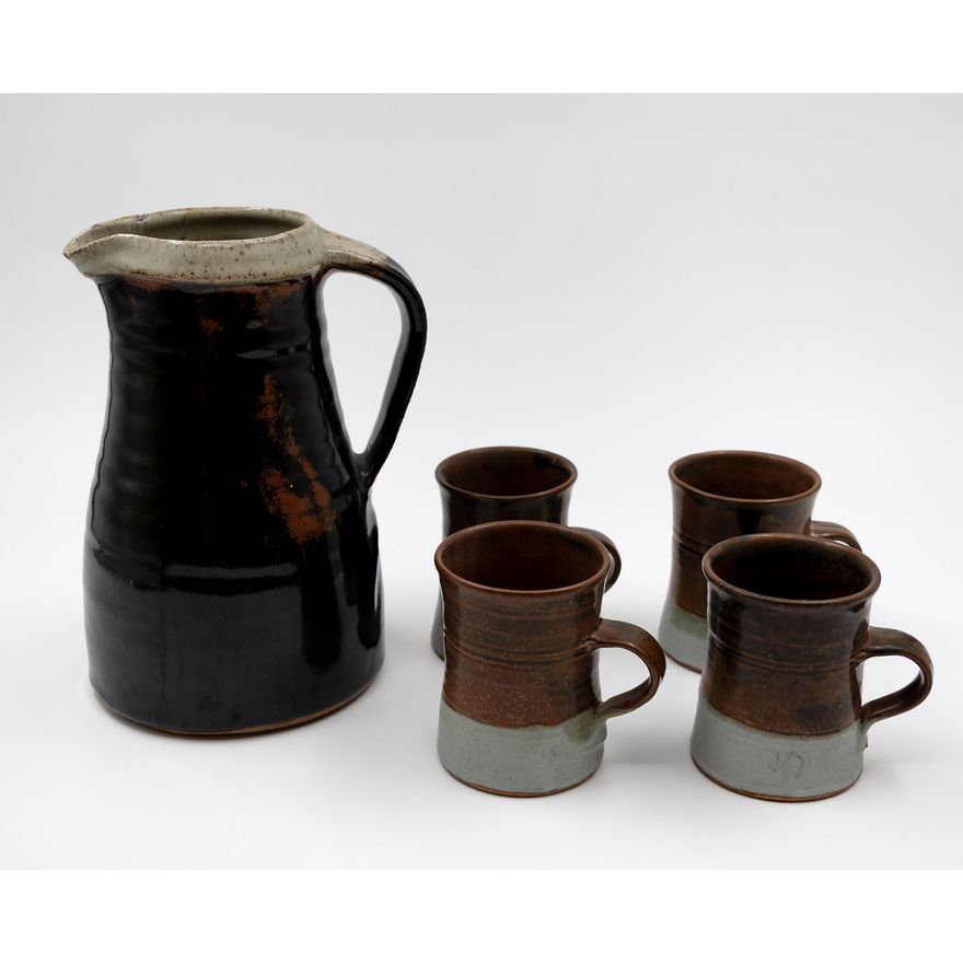 Peter Stichbury - Water jug and four coffee cups