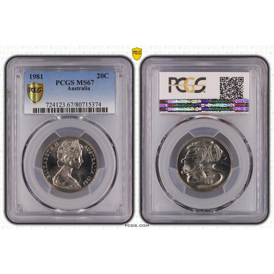Twenty Cent, 1981, PCGS MS67